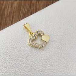 Dije corazón duo circonias